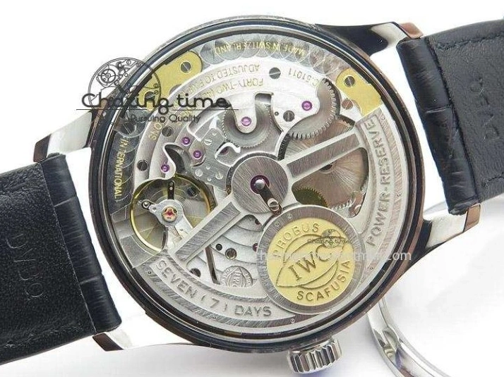 MIROTIME 0209 Portuguese Real PR IW500126 ZF 1:1 Best Edition Grey Red Dial On Black Leather Strap A52010 V Resilient 7333